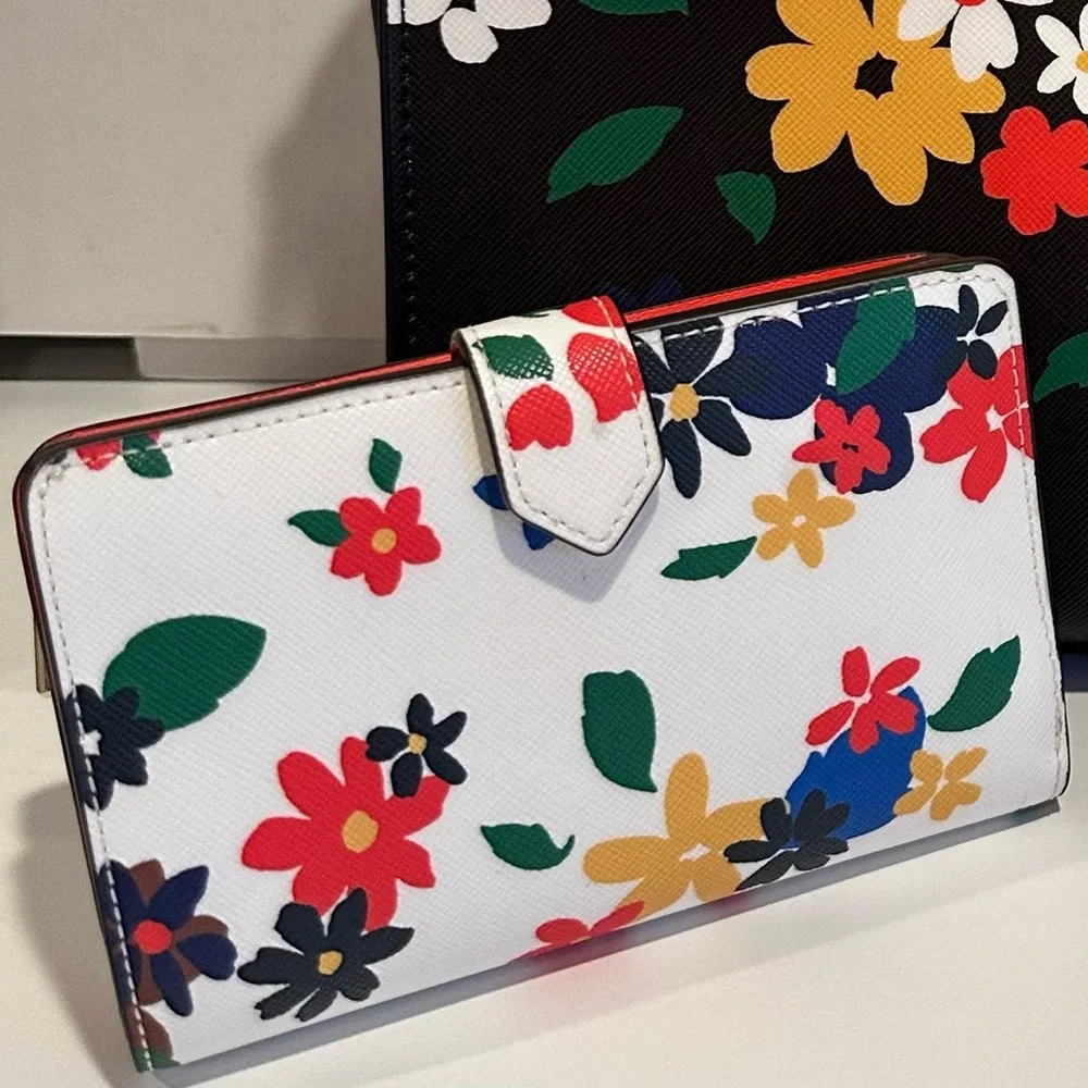 NWT Kate Spade Medium Satchel Staci & Contrasting Matching Compact Bifold Wallet